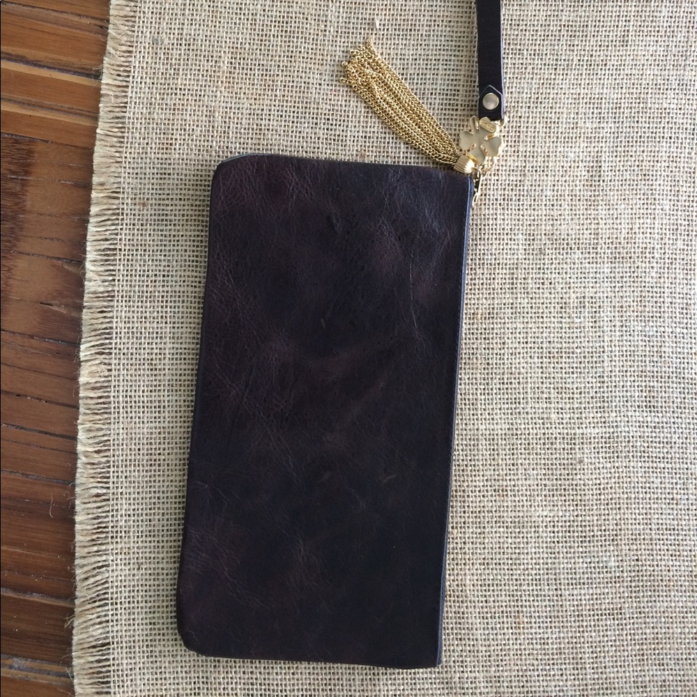 Moss Mills Wristlet Brown Leather
